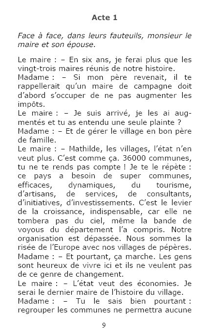 Acte 1 Pièce de théâtre pour 2 hommes 1 femme